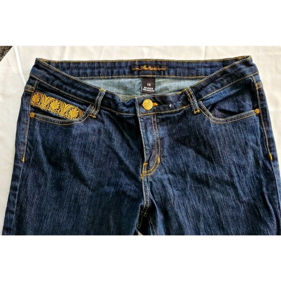 Southpole Jeans Co Womens 13 Boot Cut Blue Jeans Mid Rise Embroider Denim 32X32 - Picture 3 of 4